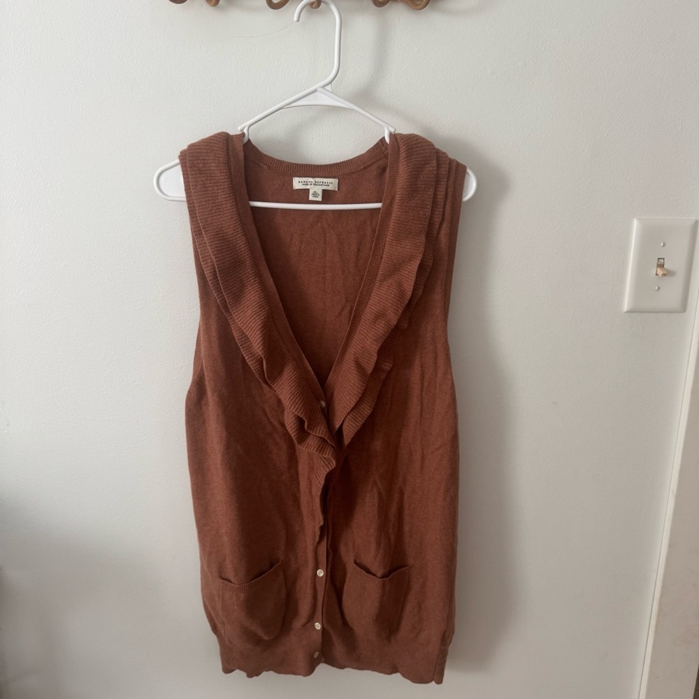Banana Republic part wool, cashmere sweater vest XL